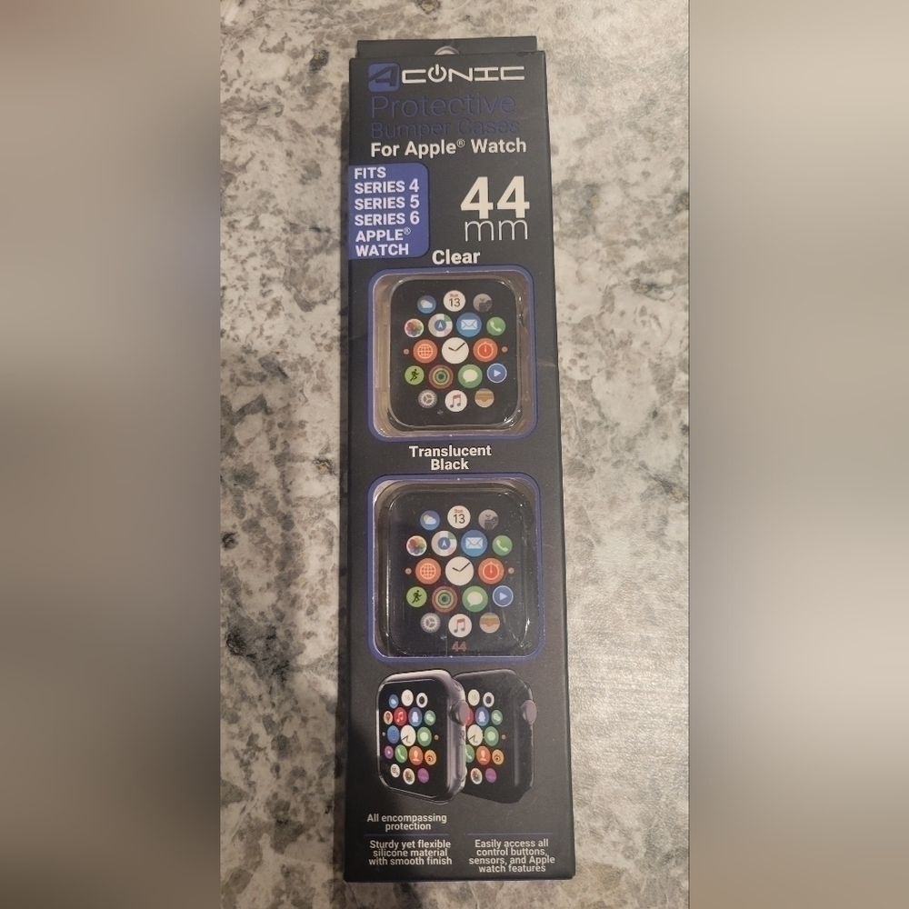 ACONIC Protective Bumper Case for Apple Watch Series 4,5,6 (set of 2)